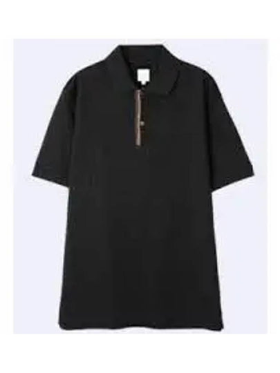 Signature Stripe Trim Polo Shirt Black - PAUL SMITH - BALAAN 2