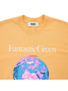 Fantastic Green Sustainable Cotton Short Sleeve T-Shirt Orange - MSGM - BALAAN 4