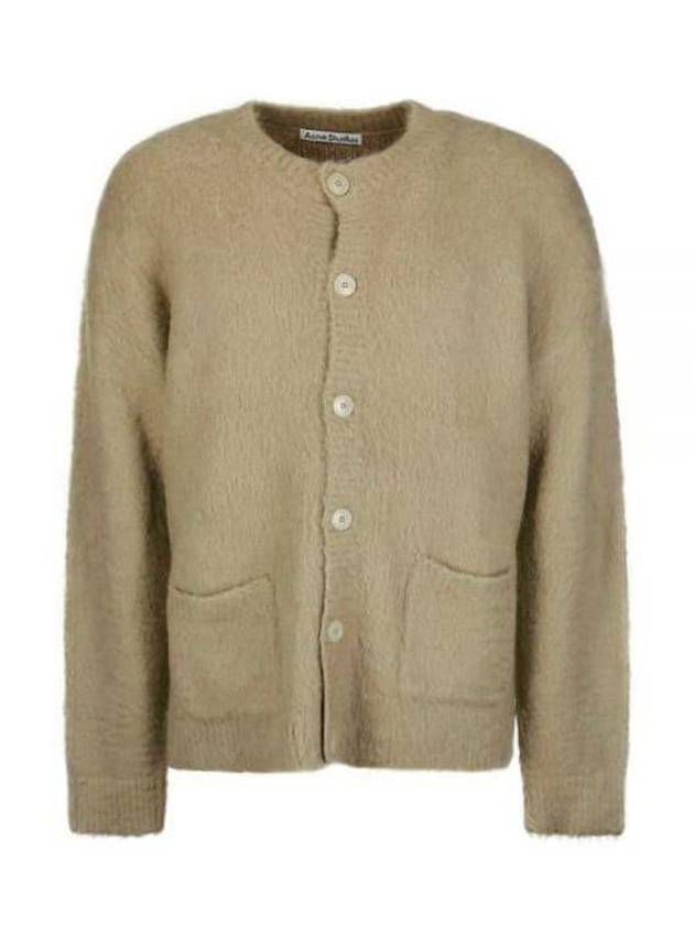 Wool Mohair Cardigan Dark Beige - ACNE STUDIOS - BALAAN 2