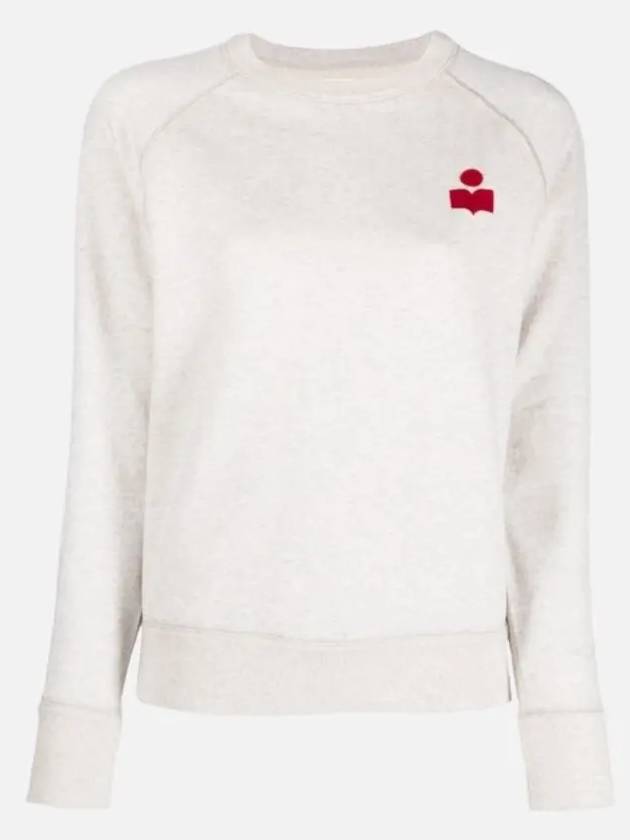 Women's Mila Red Logo White Sweatshirt SW0004FA A1M07E ECRD - ISABEL MARANT - BALAAN 2