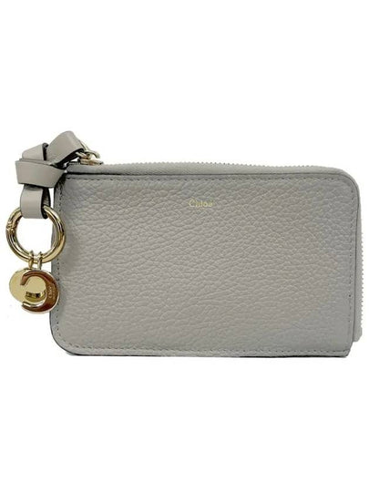 Charm Leather Zipper Card Wallet Grey - CHLOE - BALAAN 2