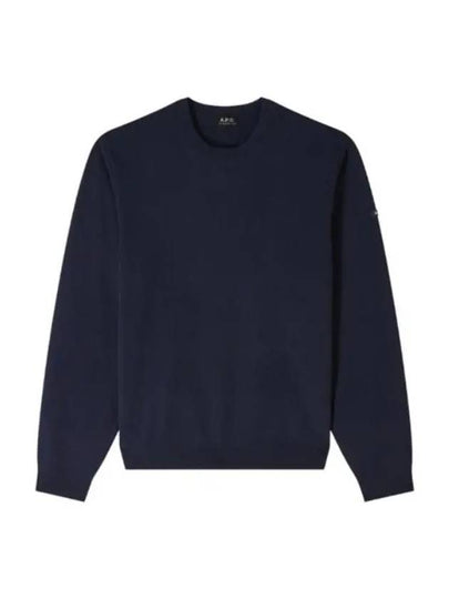 Laurent Crew Neck Wool Knit Top Navy - A.P.C. - BALAAN 2