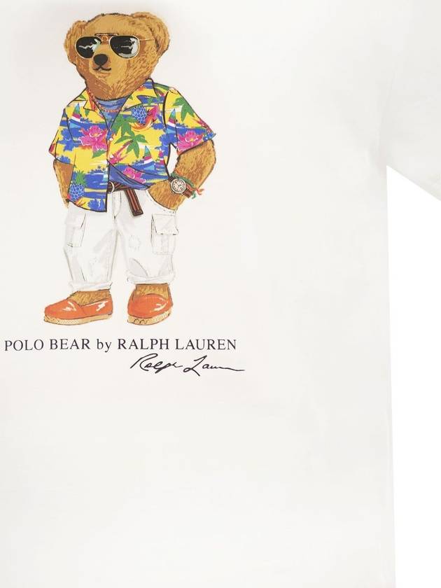 Polo Bear Print Short Sleeve T-Shirt White - POLO RALPH LAUREN - BALAAN 5