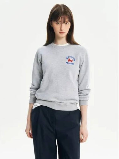 Women s Fox Print Regular Sweatshirt Light Gray Melange Domestic Product GM0023071060614 - MAISON KITSUNE - BALAAN 1