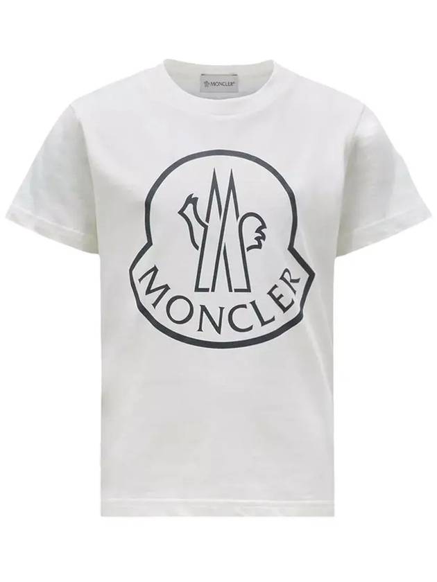 Kids Logo Print T Shirt White 8C0002083907 034 - MONCLER - BALAAN 1