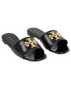 Logo Eleanor Slippers Black - TORY BURCH - BALAAN 2