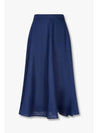 Button Pocket Linen Flare Skirt Maia Blue - REFORMATION - BALAAN 1