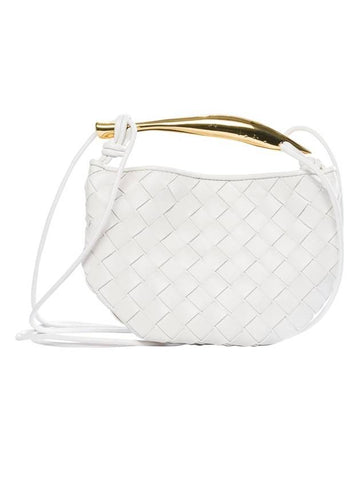 Sardin Intrecciato Mini Tote Bag White - BOTTEGA VENETA - BALAAN 1