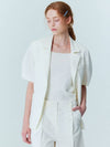 Volume sleeve linen belted jacket_Ivory - OPENING SUNSHINE - BALAAN 4