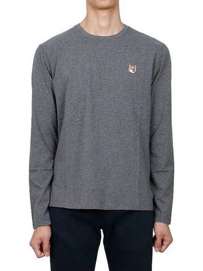 Foxhead Patch Regular Long Sleeve T-Shirt Dark Grey - MAISON KITSUNE - BALAAN 2