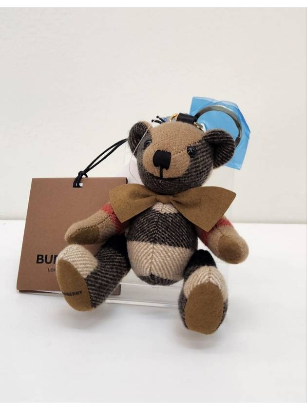 Checked Bear Keychain Beige - BURBERRY - BALAAN 2