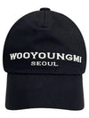 Seoul Logo Embroidered Ball Cap Black Hat W233AC54991B - WOOYOUNGMI - BALAAN 1