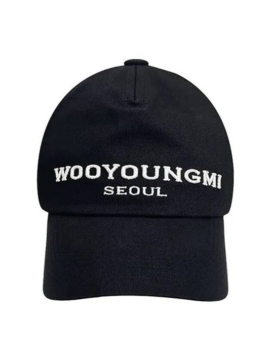 Embroidery Logo Seoul Ball Cap Black - WOOYOUNGMI - BALAAN 2