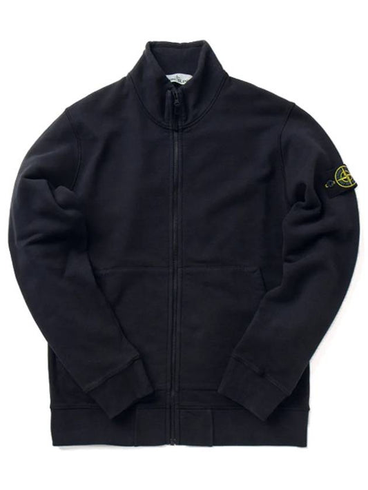 Wappen Patch Cotton Zip-up Jacket Navy - STONE ISLAND - BALAAN 2