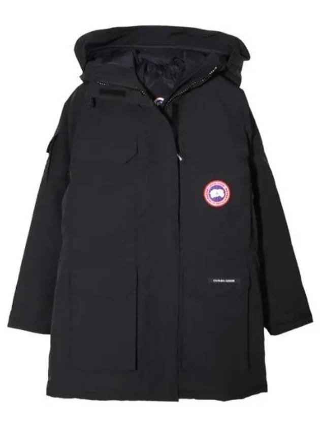 Expedition Logo Hooded Down Parka Black - CANADA GOOSE - BALAAN 2