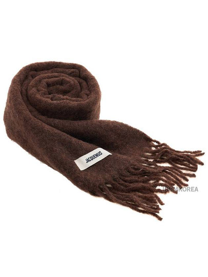 Carro Mohair Alpaca Muffler Brown - JACQUEMUS - BALAAN 2