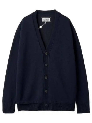 Elbow patch cardigan navy - MAISON MARGIELA - BALAAN 1