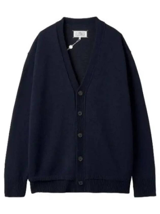 Elbow patch cardigan navy - MAISON MARGIELA - BALAAN 1