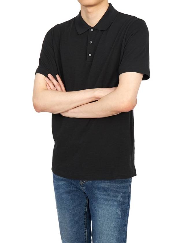 Bronn Cotton Short Sleeve Polo Shirt Black - THEORY - BALAAN 6