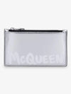 Logo Print Zip Card Wallet Silver - ALEXANDER MCQUEEN - BALAAN 2