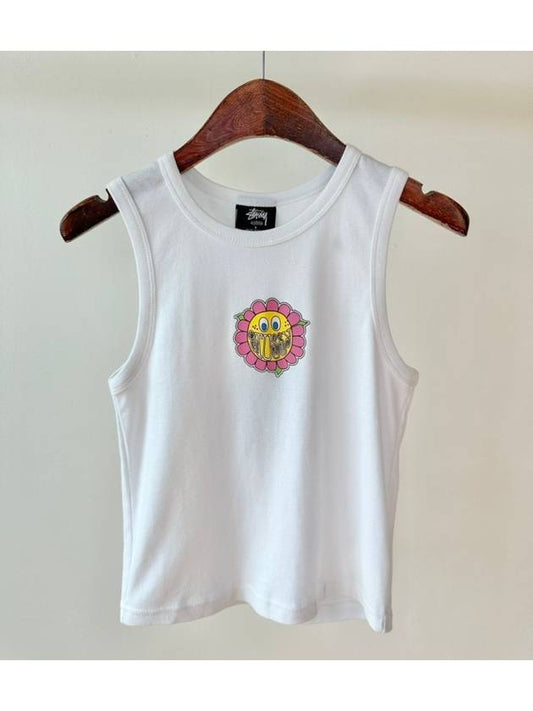 Happy Flower Cotton Sleeveless White - STUSSY - BALAAN 2