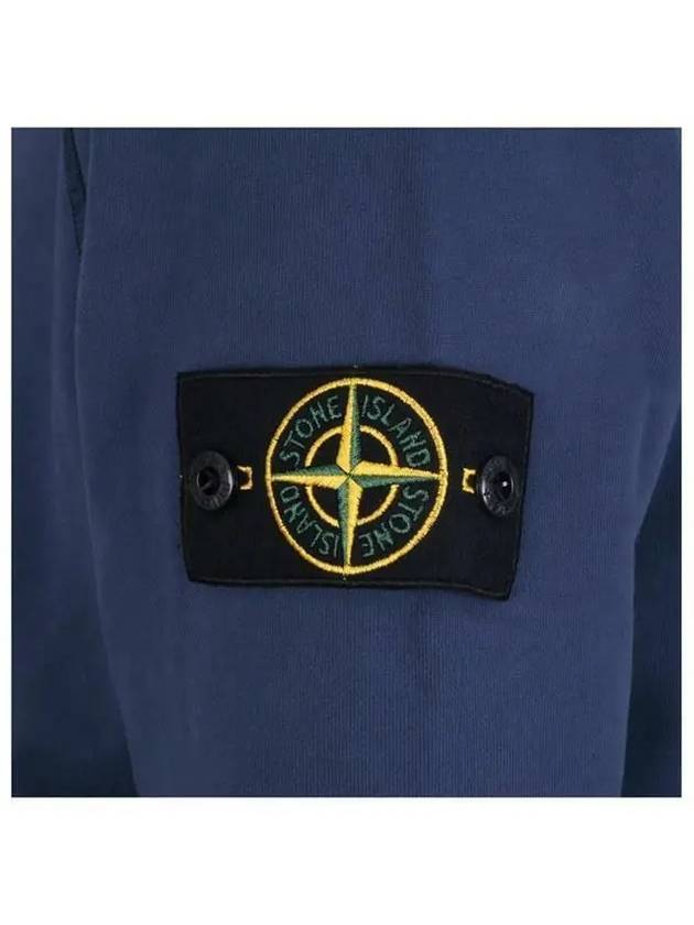 Wappen Patch Garment Dyed Hoodie Blue - STONE ISLAND - BALAAN 5