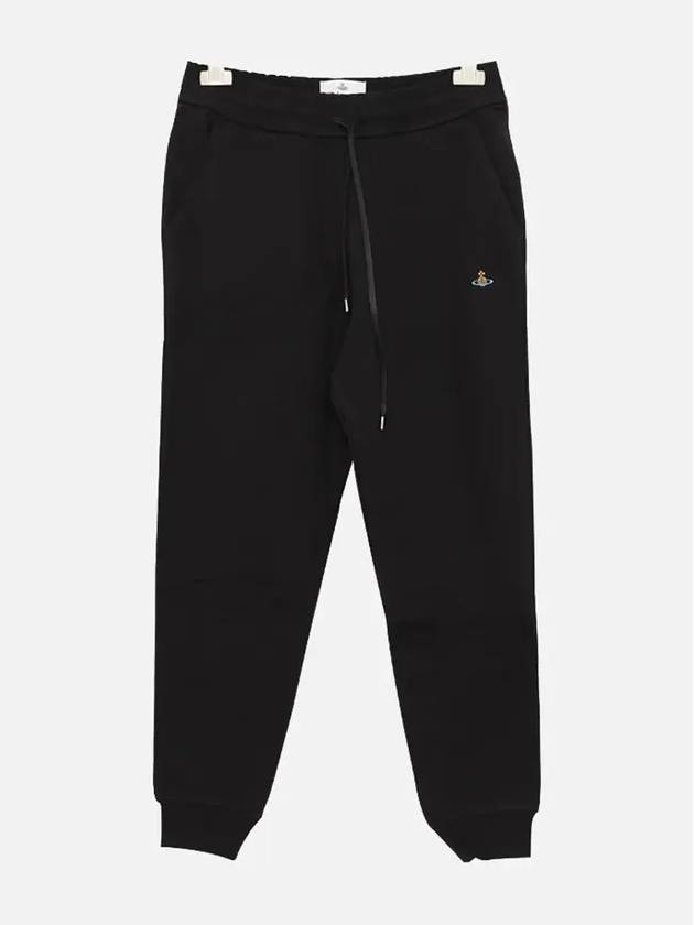 Women's ORB Embroidered Logo Classic Jogger Track Pants Black - VIVIENNE WESTWOOD - BALAAN 3