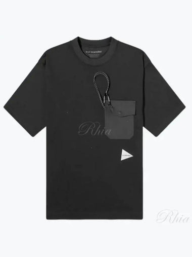 24 T Black 5744184183 010 Pocket Short Sleeve Shirt - AND WANDER - BALAAN 1