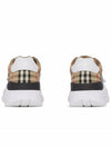 Vintage Check And Leather Sneakers White Archive Beige - BURBERRY - BALAAN 3