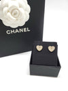 CC logo heart mother of pearl earrings white - CHANEL - BALAAN 2