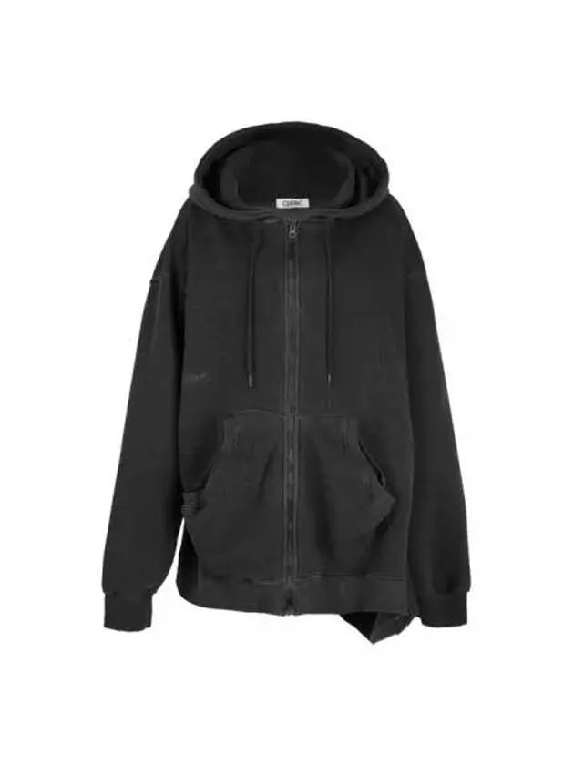 Whole pointed hoodie zip up charcoal - CERRIC - BALAAN 1