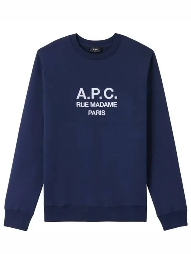 Rufus Embroidery Logo Sweatshirt Navy - A.P.C. - BALAAN 2