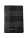 Men's Checked Folding Leather Card Wallet Charcoal - BURBERRY - BALAAN 2