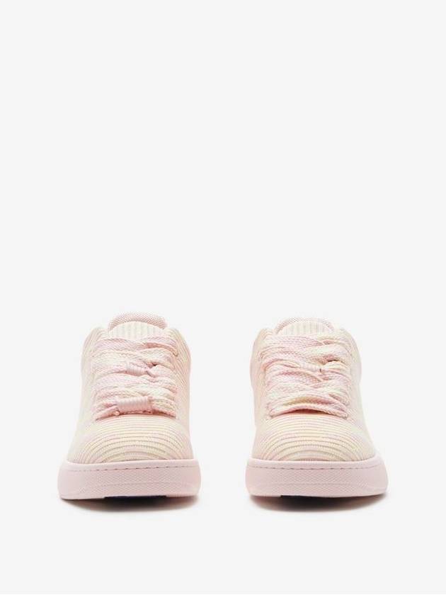 Check Knit Box Low-Top Sneakers Pink - BURBERRY - BALAAN 4