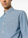 Chemise Edouard Logo Washing Denim Long Sleeve Shirt Blue - A.P.C. - BALAAN 6