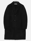 Men's Button Up Single Breasted Coat Black - ACNE STUDIOS - BALAAN 2