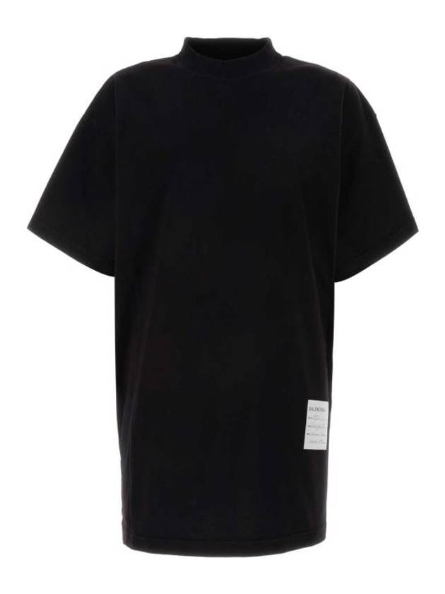 Sample Sticker Oversized Short Sleeve T-Shirt Black - BALENCIAGA - BALAAN 1