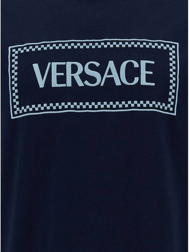 Short Sleeve T-Shirt 10116941A085841U120 Blu - VERSACE - BALAAN 4