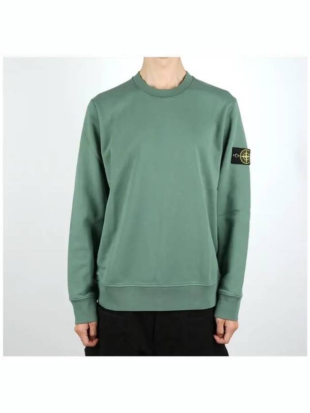 Compass Patch Cotton Sweatshirt Sage Green - STONE ISLAND - BALAAN 3