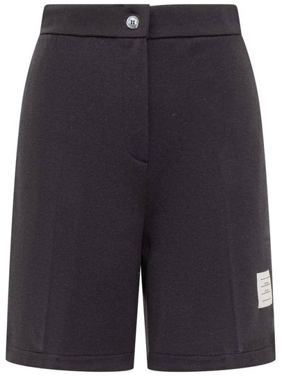 High Waisted Wool Shorts Navy - THOM BROWNE - BALAAN 2