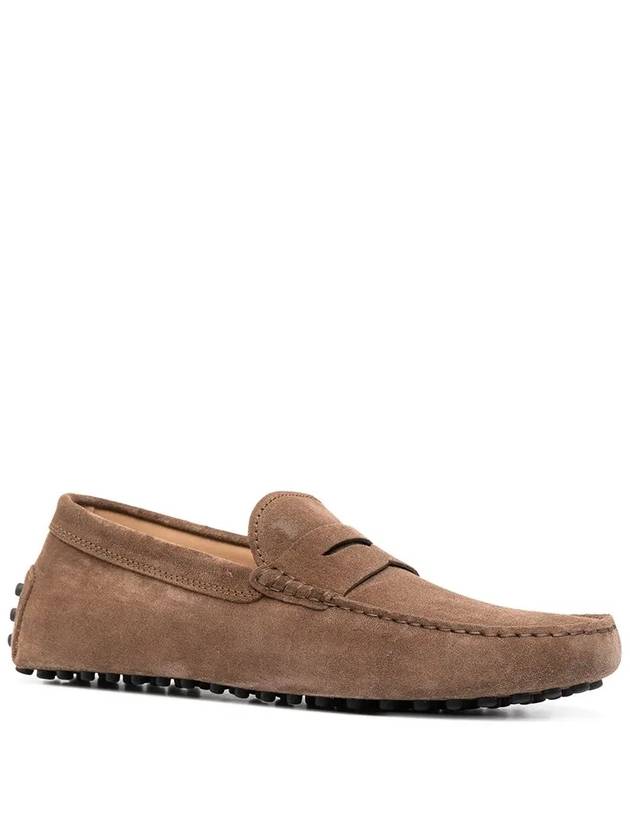 Men's Suede Gommino Driving Shoes Brown - TOD'S - BALAAN 3