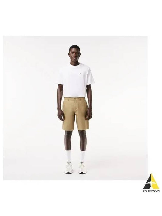 Men s Straight Fit Bermuda Chino Beige - LACOSTE - BALAAN 1