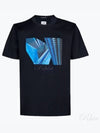 Metropolis Graphic Print Short Sleeve T-Shirt Navy - CP COMPANY - BALAAN 2