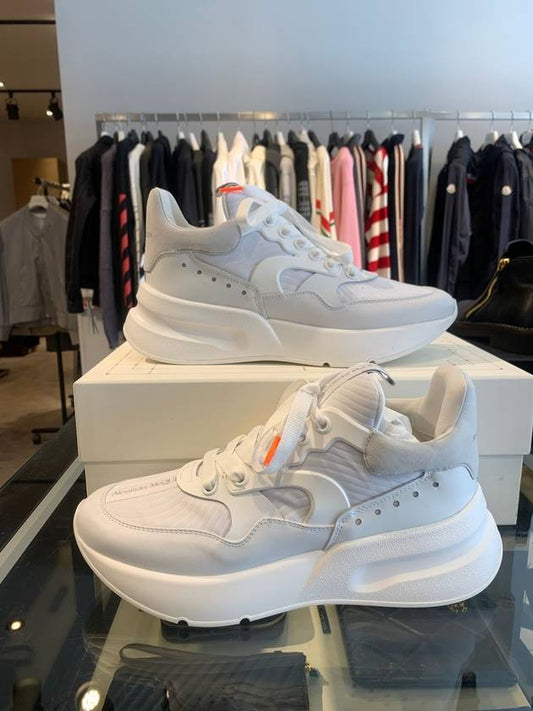 Oversized Runner Low Top Sneakers White - ALEXANDER MCQUEEN - BALAAN 2