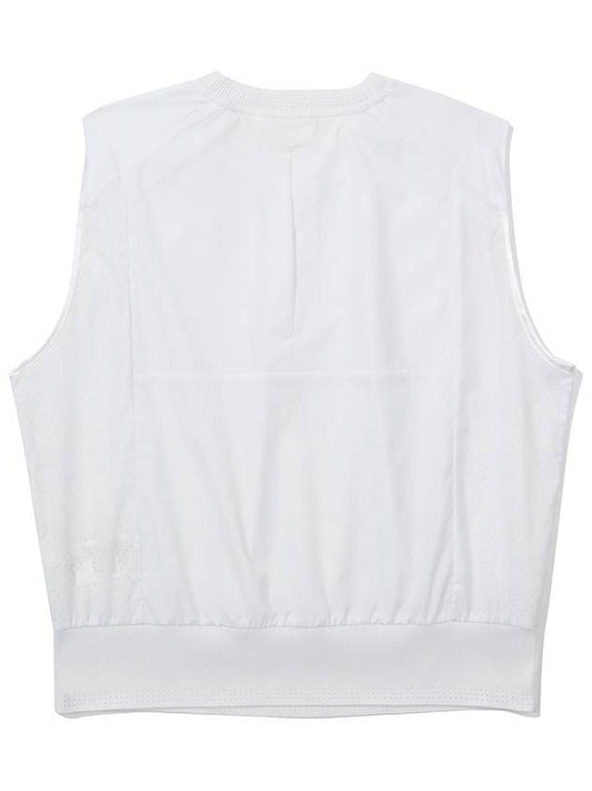 Punching Hybrid Woven Vest WHITE WOMAN - MALBON GOLF - BALAAN 2