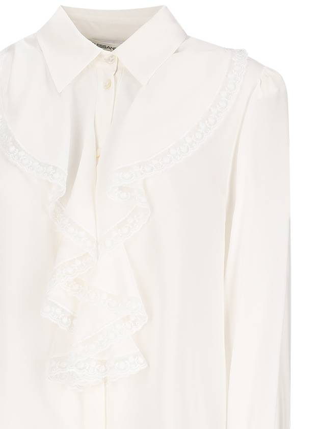 JABOT-COLLAR SILK BLOUSE - ALESSANDRA RICH - BALAAN 3