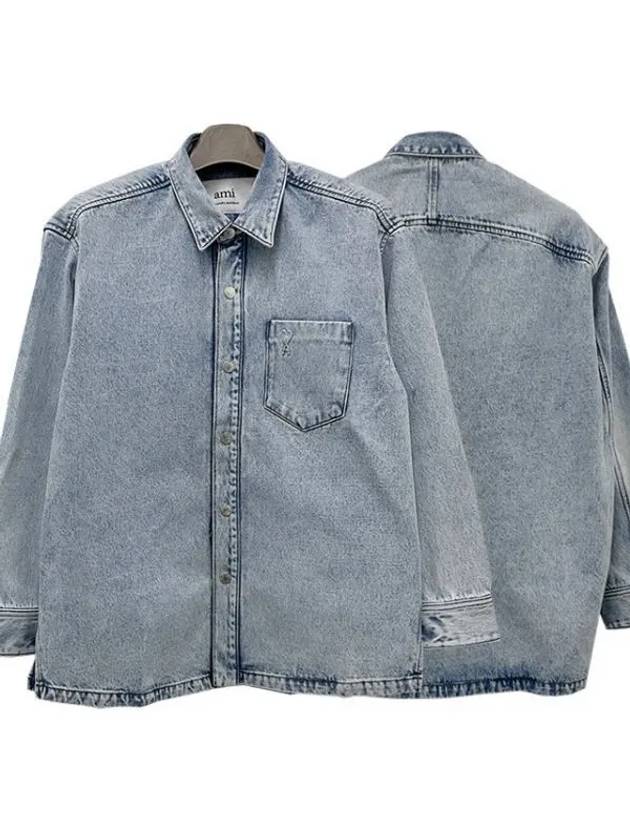 Paris de Coeur denim overshirt - AMI - BALAAN 2