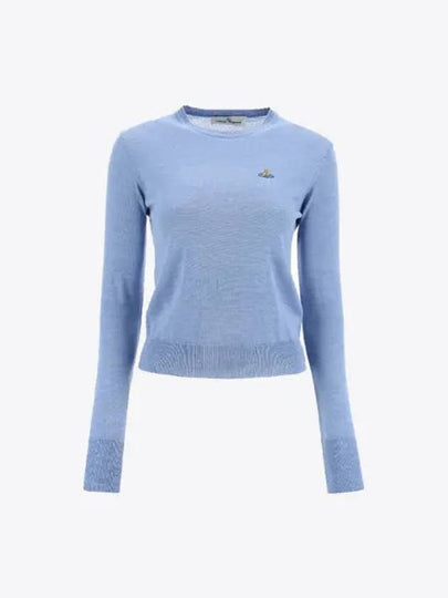 Women's Bea Jumper Embroidered Logo Knit Top Indigo - VIVIENNE WESTWOOD - BALAAN 2