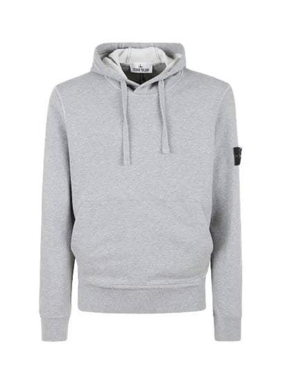 Cotton Fleece Garment Dyed Hoodie Grey - STONE ISLAND - BALAAN 2