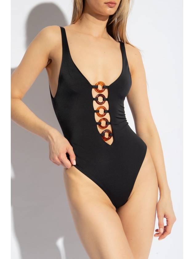 Ring Detail Plunge One-Piece Swimsuit D6BG04840ISA01 - DSQUARED2 - BALAAN 3